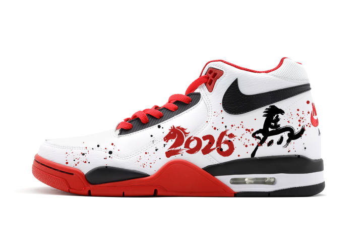 Nike Nike Flight Legacy Mid top Vintage Basketball Shoes Unisex Red White