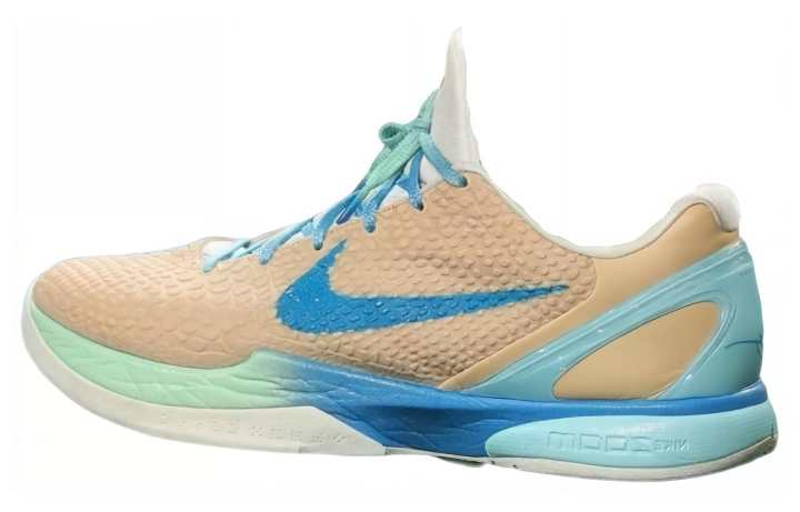 Nike Nike Kobe 5 Protro PE Comfortable Abrasion Resistant Breathable Low top Basketball Shoes Men's Beige Blue