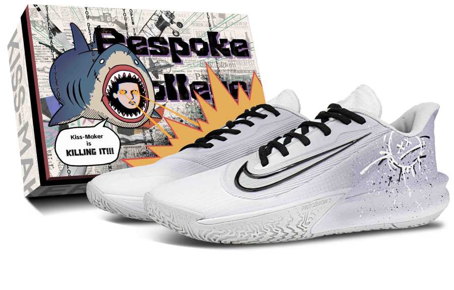 Nike Nike Precision 7 Comfortable Mesh Cushioning Low top Basketball Shoes Unisex White Purple