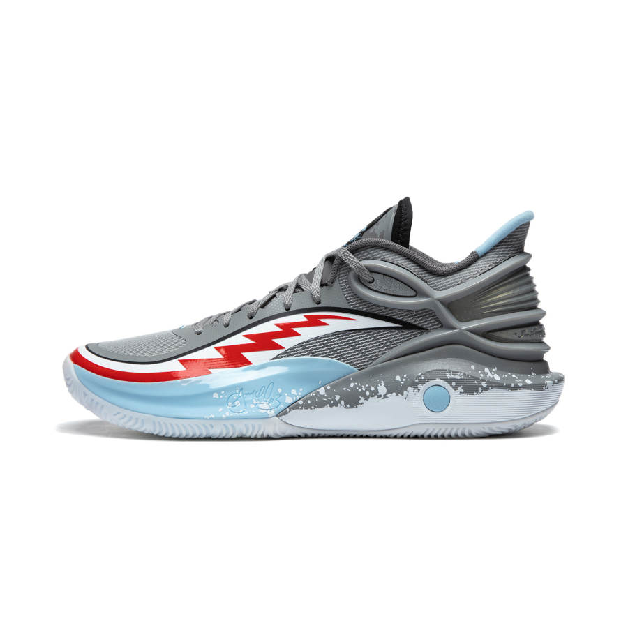 Li-Ning Li Ning CJ 3 Basketball Shoes Men's Low Top Gray Red White