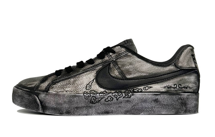 Nike Nike Court Royale One Thought Becomes Demon Wear-Resistant Slip-Resistant Low-Top Skateboard Shoes Unisex Black Gray
