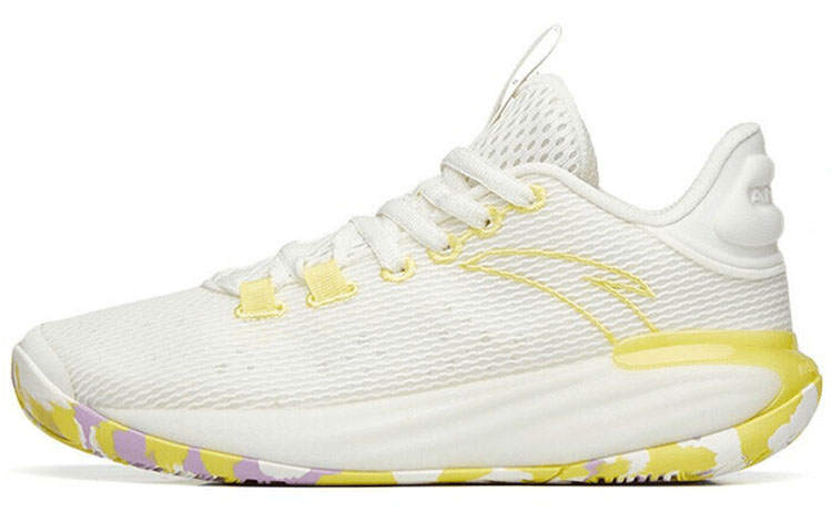 Anta Cushioning Slip Resistant Abrasion Resistant Low top Performance Basketball Shoes Men's Ivory White