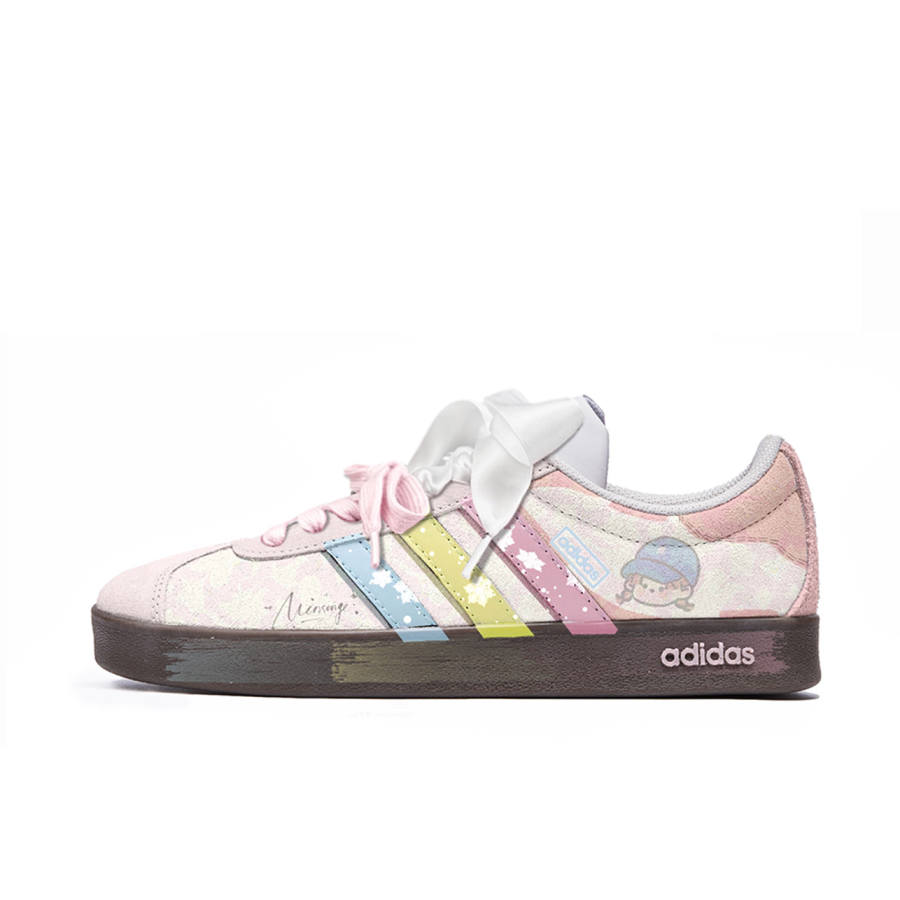 Adidas Neo VL Court 2.0 Low top Skateboard Shoes Unisex Pink Brown