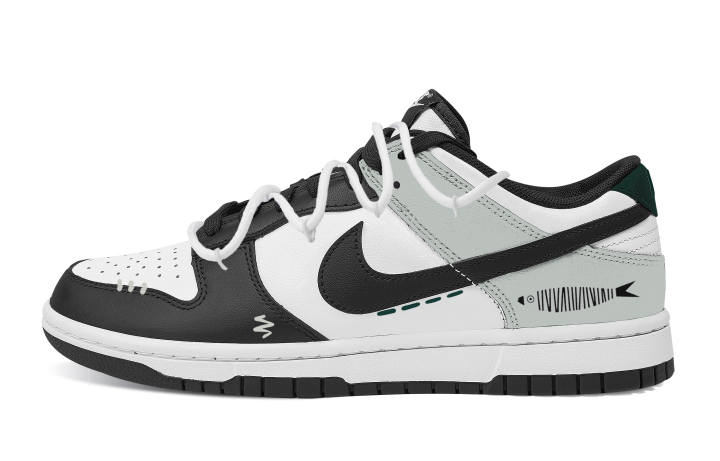 Nike Nike Dunk Wild Abundance Abrasion Resistant Low top Skateboard Shoes Unisex Black Green