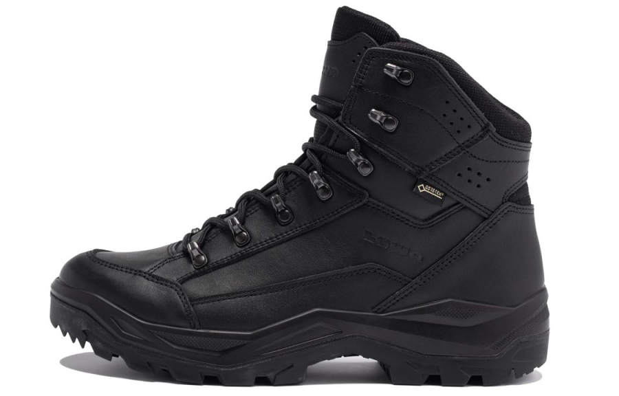 Lowa Renagade GTX Cushioning Support Height Increasing Waterproof Mid top Mountaineering Shoes Men's Black