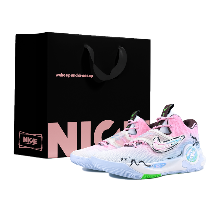 Nike Nike KD Trey 5 X Abrasion Resistant Low top Basketball Shoes Men's Blue Pink