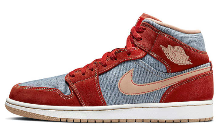 Jordan Jordan 1 Mid Denim Red