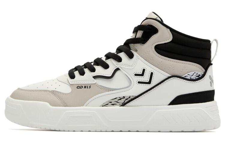 QIAODAN Inheritance 2.0 Thermal Height Increasing High top Skateboard Shoes Men's Birch White