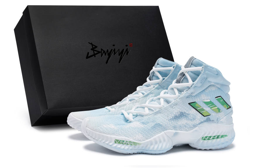 Adidas Adidas Pro Bounce 2018 811 Manufacturing, The Wind Of Hokkaido Cushioning Slip Resistant Mid top Basketball Shoes Men's