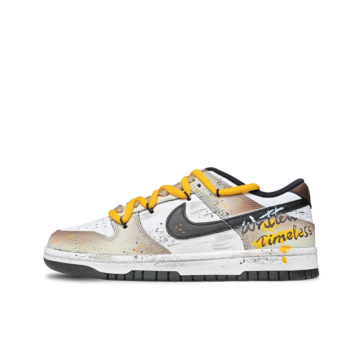 Nike Nike Dunk Slip Resistant Abrasion Resistant Low top Skateboard Shoes Unisex Brown White