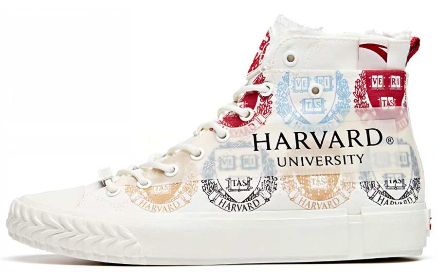 ANTA X Harvard Life Series Sneakers Canvas High 'White Multi Color' Women's