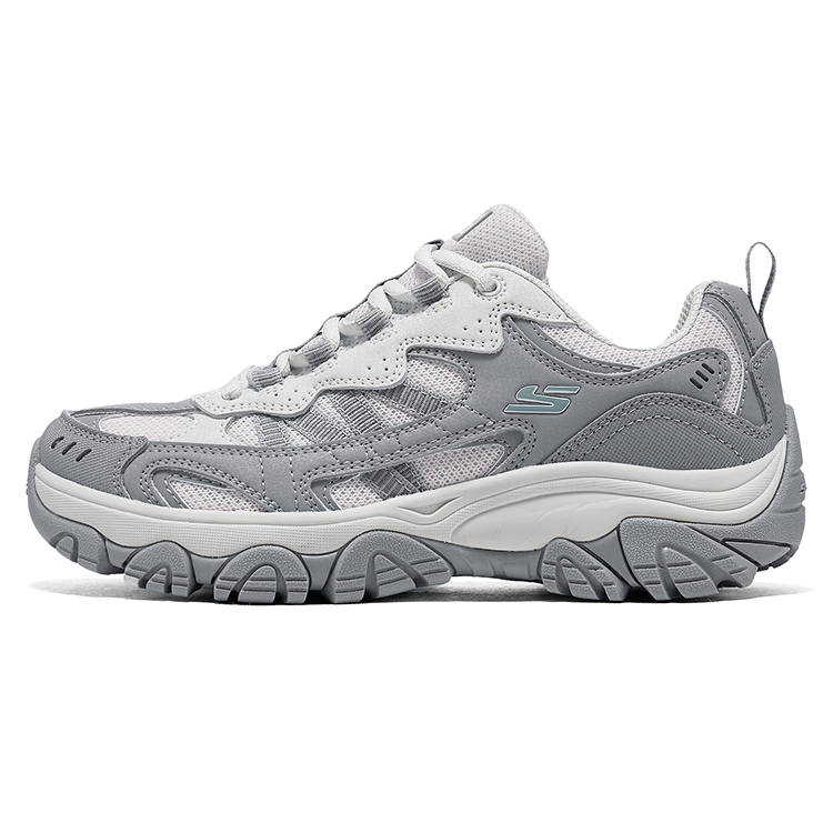 Skechers Awaken Mountain 2.0 Platform Abrasion Resistant Support Grip Low top Hiking Shoes Women's Light Gray