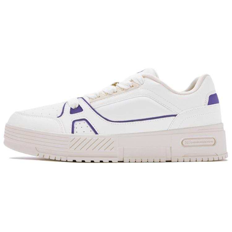 361° Slip Resistant And Breathable Low top Skateboard Shoes Men's White Purple