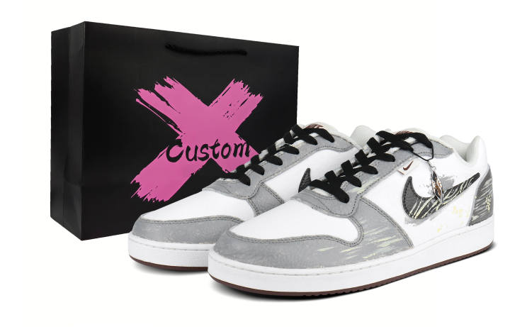 Nike Nike EBERNON Abrasion Resistant Low top Skateboard Shoes Men's Gray
