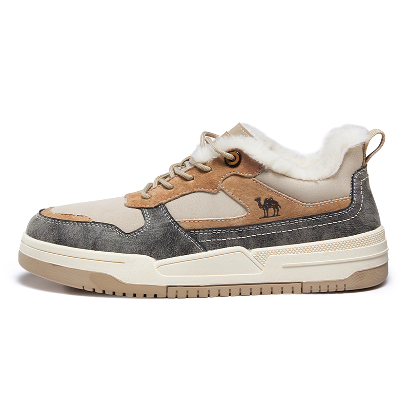 CAMEL Thermal Slip Resistant Low top Skateboard Shoes Men's Khaki