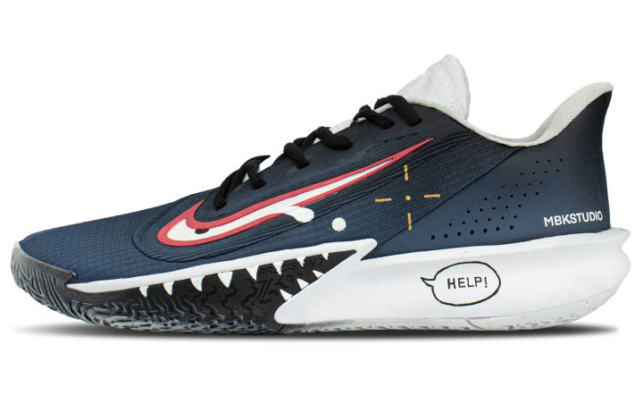 Nike Nike Precision 7 Abrasion Resistant Abrasion Resistant Low top Basketball Shoes Men's Dark Blue