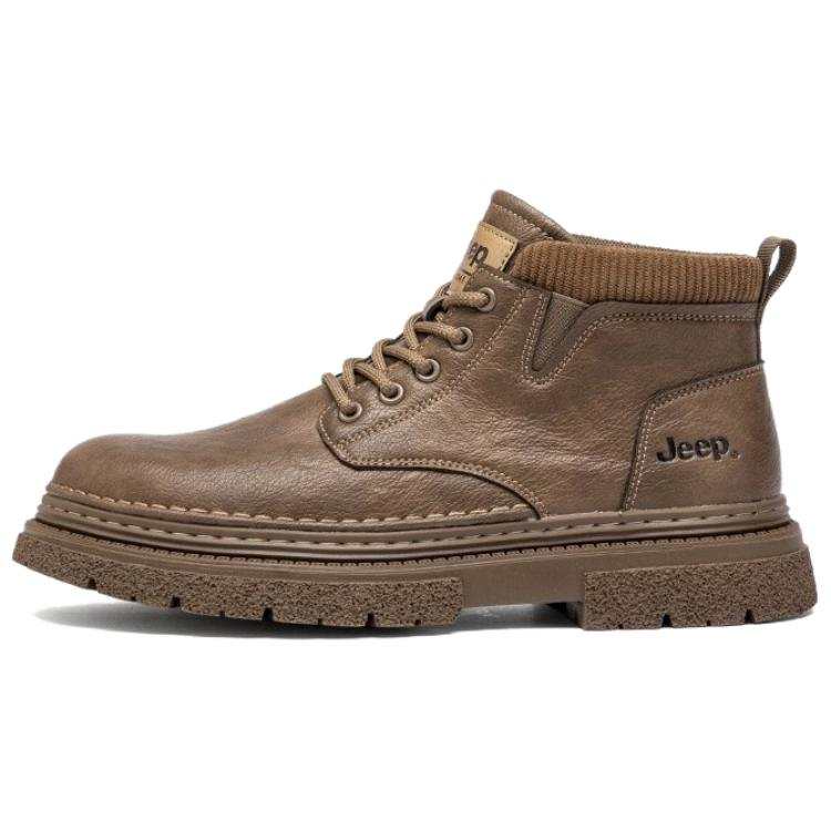 Jeep Synthetic Leather Abrasion Resistant Mountaineering Hiking Shoes Men's