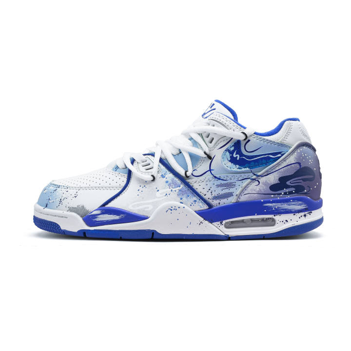 Nike Nike Air Flight 89 Vintage Basketball Shoes Men's Low Top Blue/White