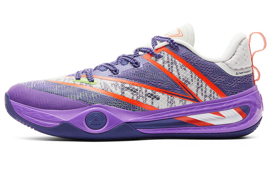 PEAK Cushioning Rebound Anti Twist Low top Basketball Shoes Men's Crystal Purple