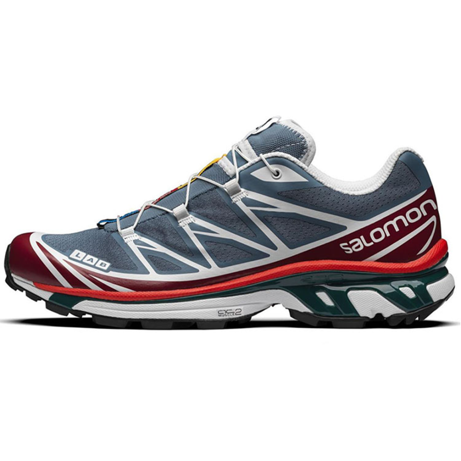 SALOMON XT 6 Fabric Low top Outdoor Shoes Unisex Blue Red