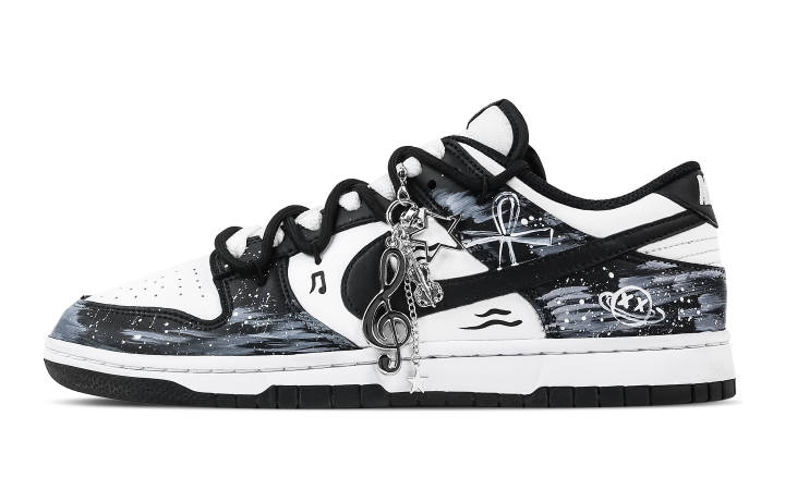 Nike Nike Dunk Ink Sound Stellar Orbit Abrasion Resistant Low top Skateboard Shoes Unisex Black