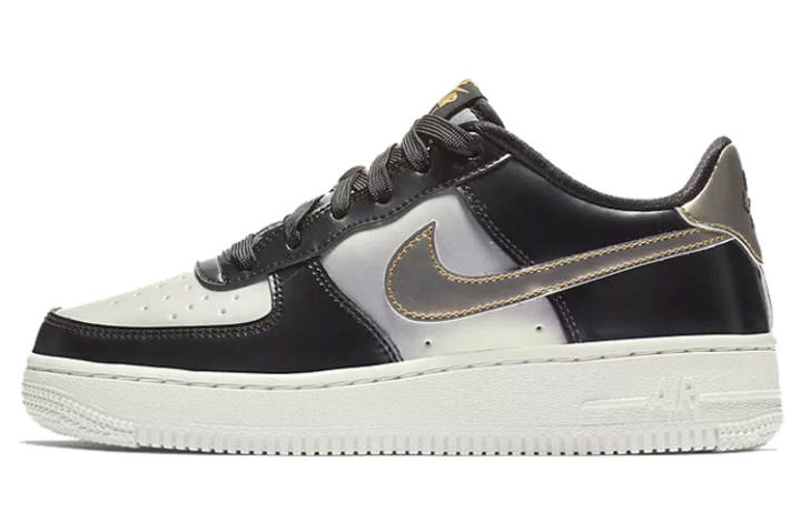 Nike Nike Air Force 1 Low top Skateboard Shoes Black Silver Unisex