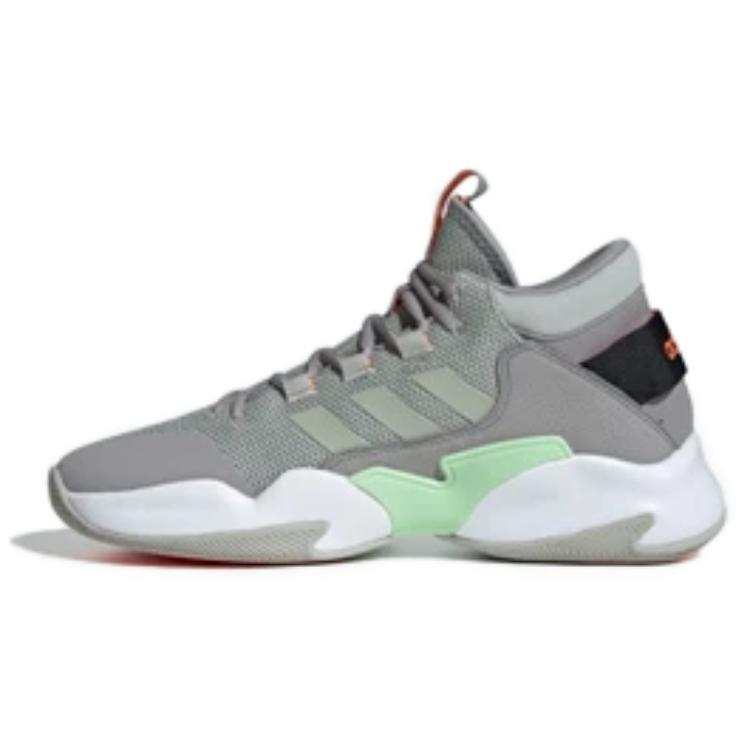 Adidas Adidas STREETCHECK Slip Resistant Abrasion Resistant Mid top Basketball Shoes Men's Gray