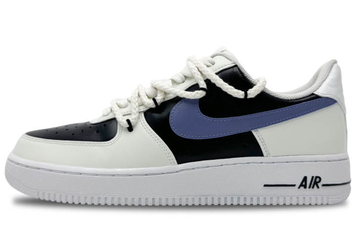 Nike Nike Air Force 1 Coverage Thermal Coverage Low top Skateboard Shoes Unisex Black White Blue