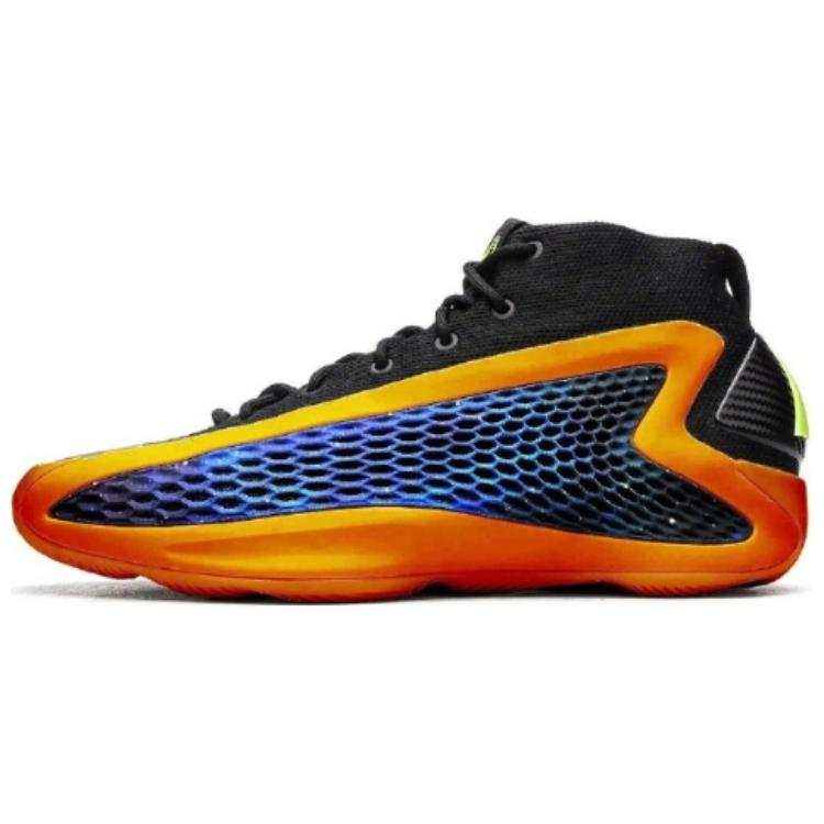 Adidas Adidas A.E. 1 Cushioning Slip Resistant Abrasion Resistant Support Mid top Basketball Shoes Men's Black Yellow