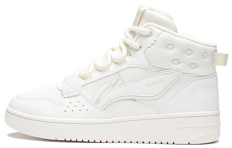 Li-Ning Li Ning Mountain Origin Textile, Leather Slip Resistant Cushioning Abrasion Resistant High top Skateboard Shoes Women's