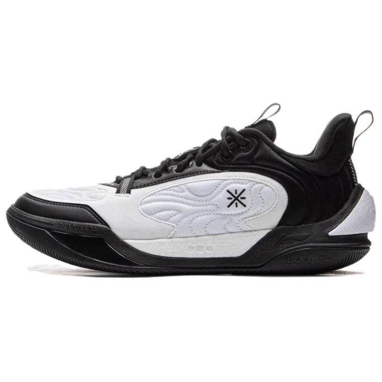 Li-Ning Li Ning Cushioning, Wear Resistant Low top Basketball Shoes Men's White Black
