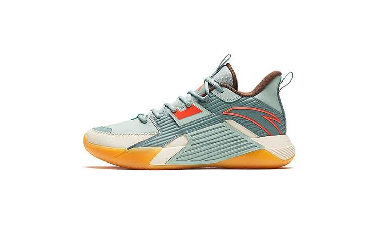 Anta Sui Yi 3 Cushioning, Wear Resistant Low top Basketball Shoes Men's Gray Green