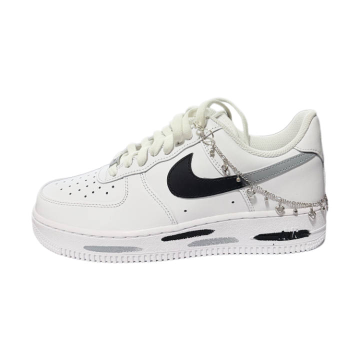 Nike Nike Air Force 1 'Triple White Midnight Love Low top Skateboard Shoes Women's Black White Gray