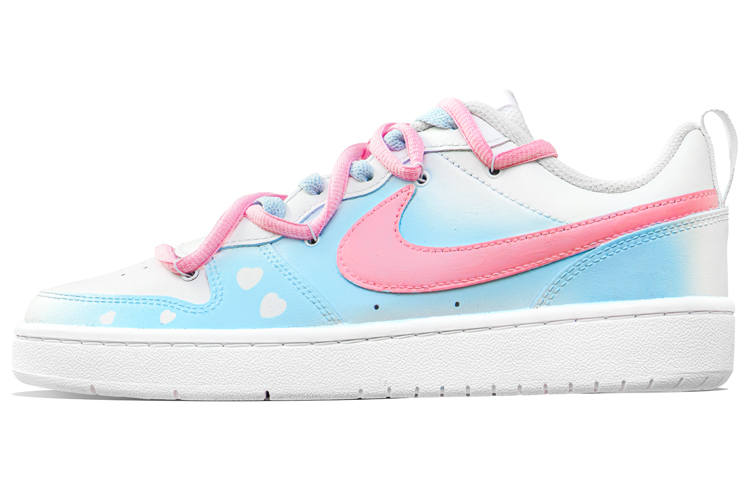 Nike Nike Court Borough Low 2 Slip Resistant Abrasion Resistant Low top Skateboard Shoes Women's Blue Pink