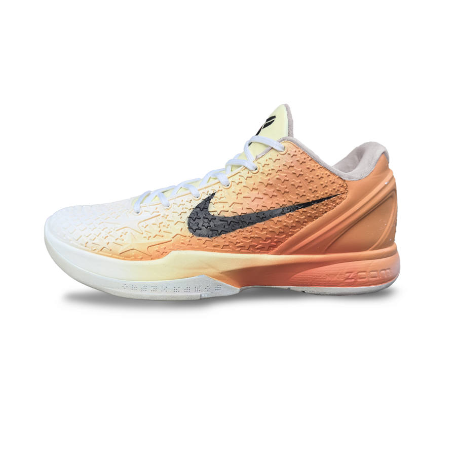 Nike Nike Zoom Kobe 6 'All Star 2.0' Cushioning, Wear Resistant Low top Basketball Shoes Men's White Orange