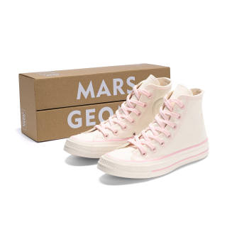 MARS*GEOME Cherry Blossom Pink Slip Resistant, Abrasion Resistant, Lightweight High top Canvas Shoes Women's