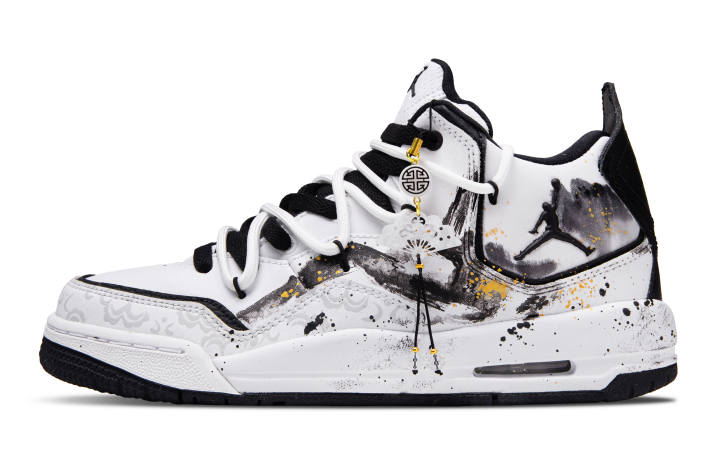 Jordan Jordan Courtside 23 Comfortable Synthetic Leather Mid top Basketball Shoes Unisex White