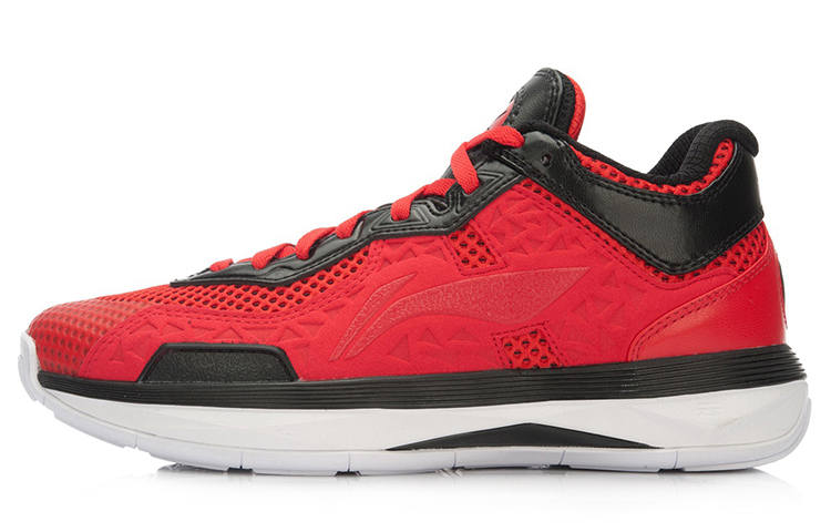 Li-Ning Li Ning All City 4 Mid top Basketball Shoes Unisex Red Black