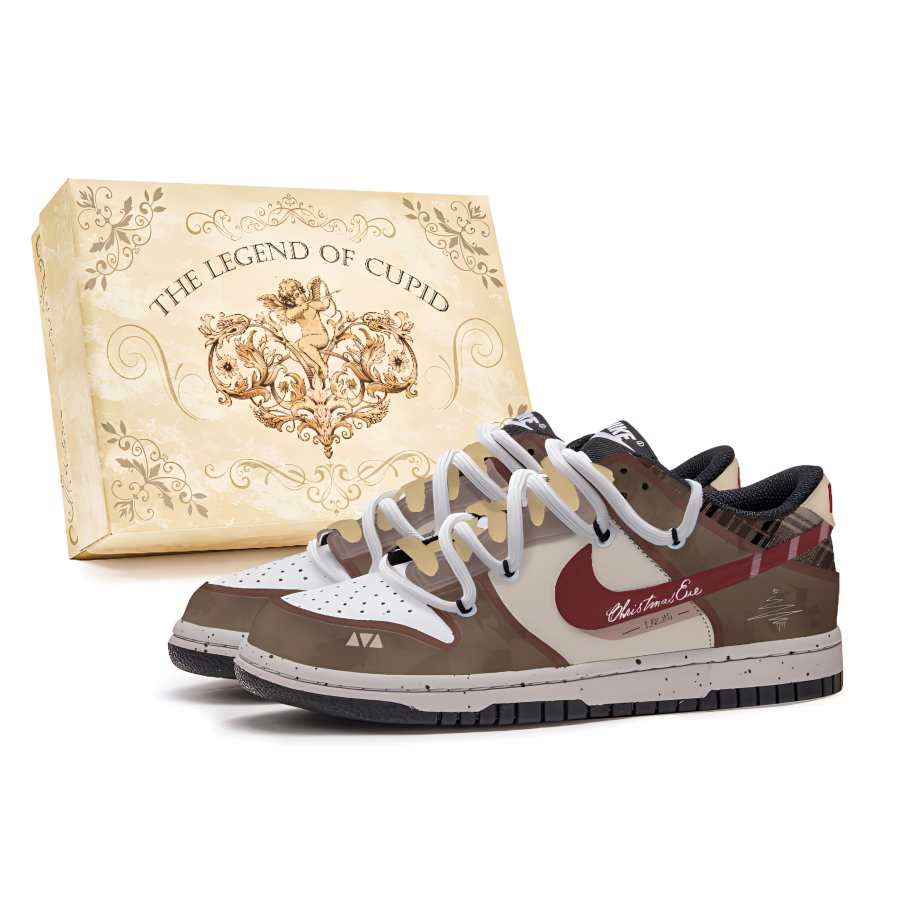 Nike Nike Dunk Slip Resistant Abrasion Resistant Low top Skateboard Shoes Unisex Brown White