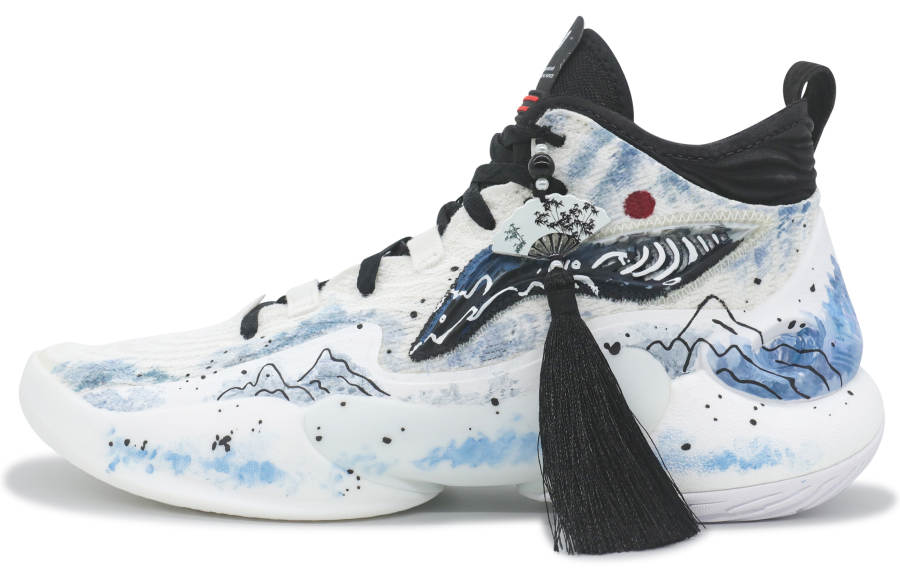 Li-Ning Li Ning YuShuai 18 Slip Resistant, Abrasion Resistant, Rebound Mid top Basketball Shoes Men's Sky Blue