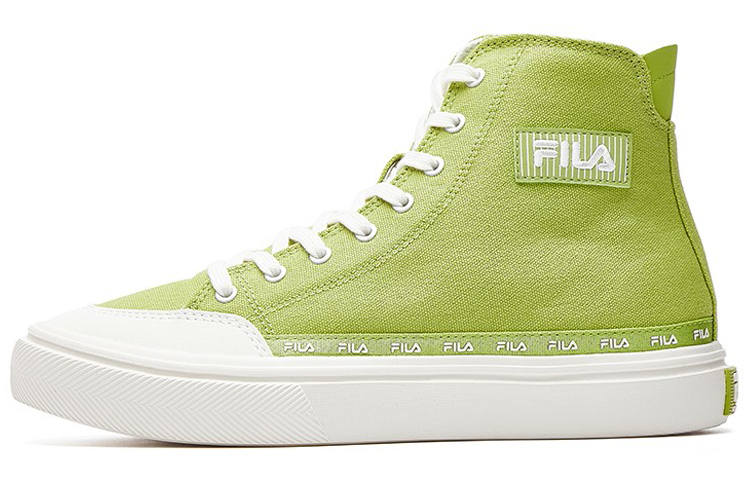 FILA Strada Mid top Canvas Shoes Green/White Women's