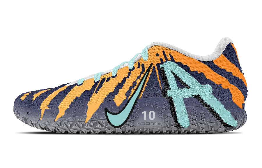 Nike Nike Ja Morant 3 Haikyu!! Abrasion Resistant Low top Basketball Shoes Unisex Orange Purple Cyan