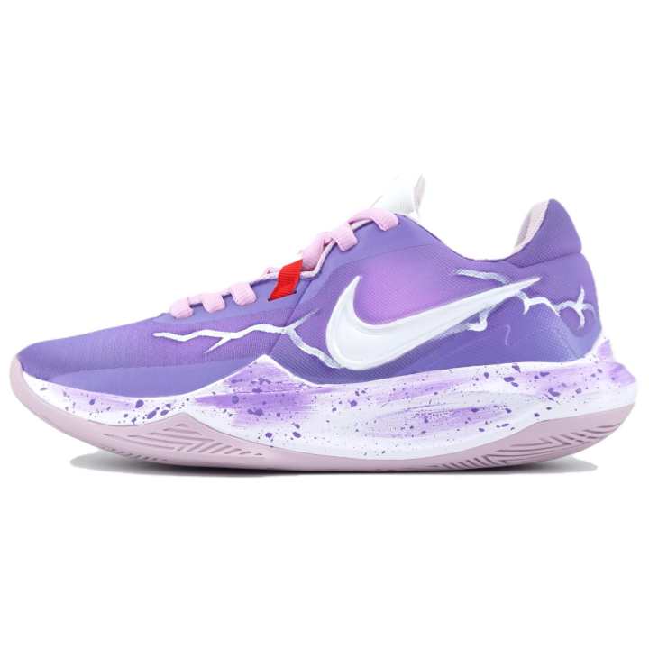 Nike Nike Precision 6 Purple Lightning Thunder Cloud Mesh, Textile Cushioning, Wear Resistant Low top Basketball Shoes Men's