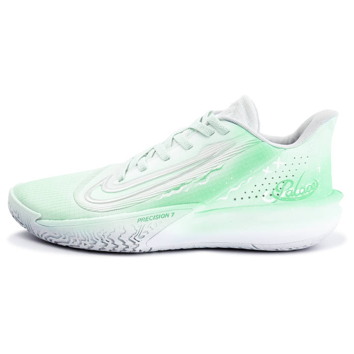 Nike Nike Precision 7 Cushioning Abrasion Resistant Breathable Support Low top Basketball Shoes Men's Verdant Green