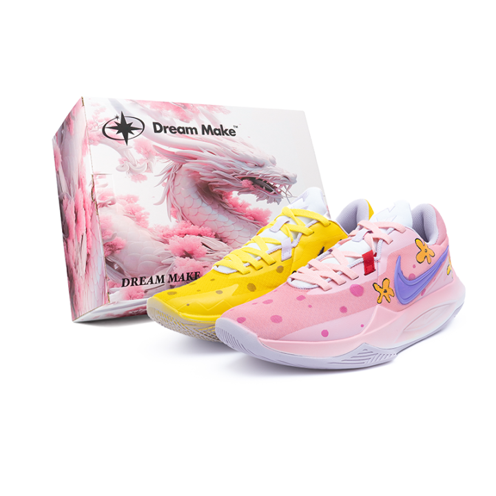 Nike Nike Precision 6 Haimai Abrasion Resistant Low top Basketball Shoes Men's Yellow Pink