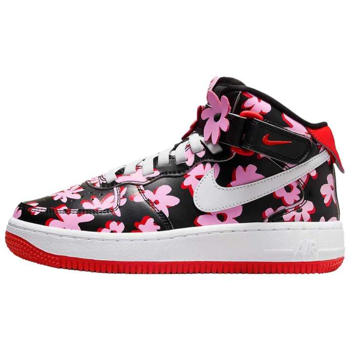 Nike Nike Air Force 1 Cushioning, Wear Resistant High top Skateboard Shoes Unisex Black Pink
