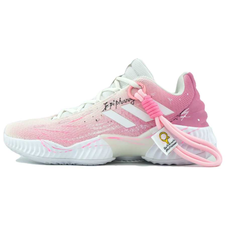 Adidas Adidas Pro Bounce 2018 Cherry Blossom Wind Chant Low top Basketball Shoes Men's White Pink