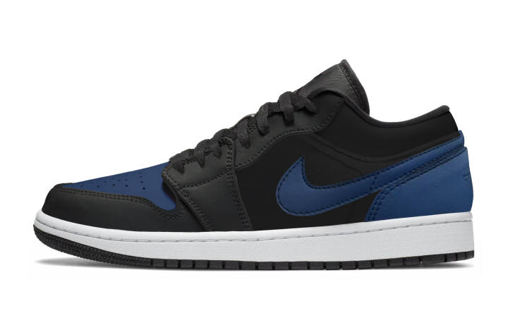 Jordan Jordan Air Jordan 1 Abrasion Resistant Low top Skateboard Shoes Unisex Black Blue