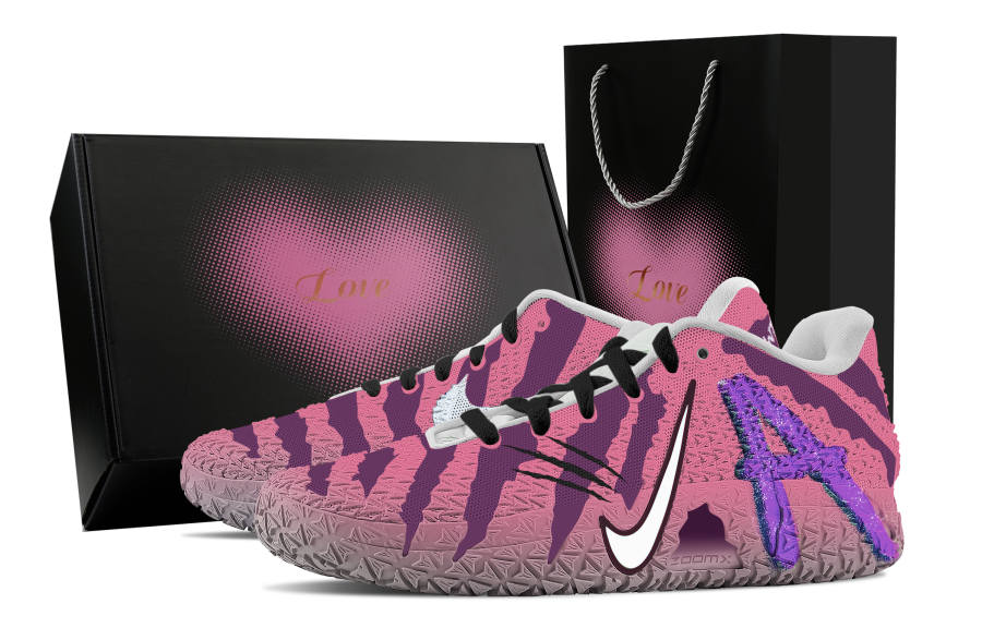 Nike Nike Ja Morant 3 Gengar, Heart Box Abrasion Resistant Low top Basketball Shoes Unisex Pink Purple