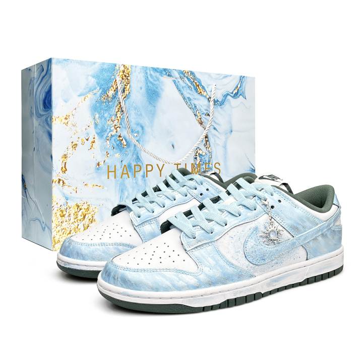 Nike Nike Dunk LOW Atlantis Heart, Shopping Bag Lightweight Low top Skateboard Shoes Unisex Sky Blue